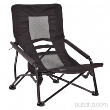 Costway Outdoor High Back Folding Beach Chair Camping Furniture Portable Mesh Seat Black